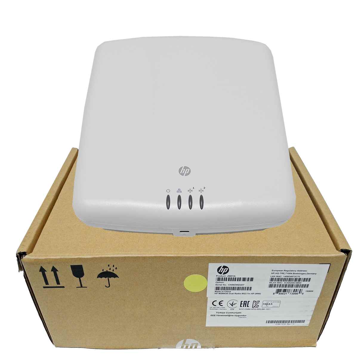 HP MSM430 Dual Radio 802.11n PoE Access Point (WW) MRLBB-1001 J9651A neu OVP HP MSM430 Dual Radio 802.11n PoE Access Point (WW) MRLBB-1001 J9651A neu OVP