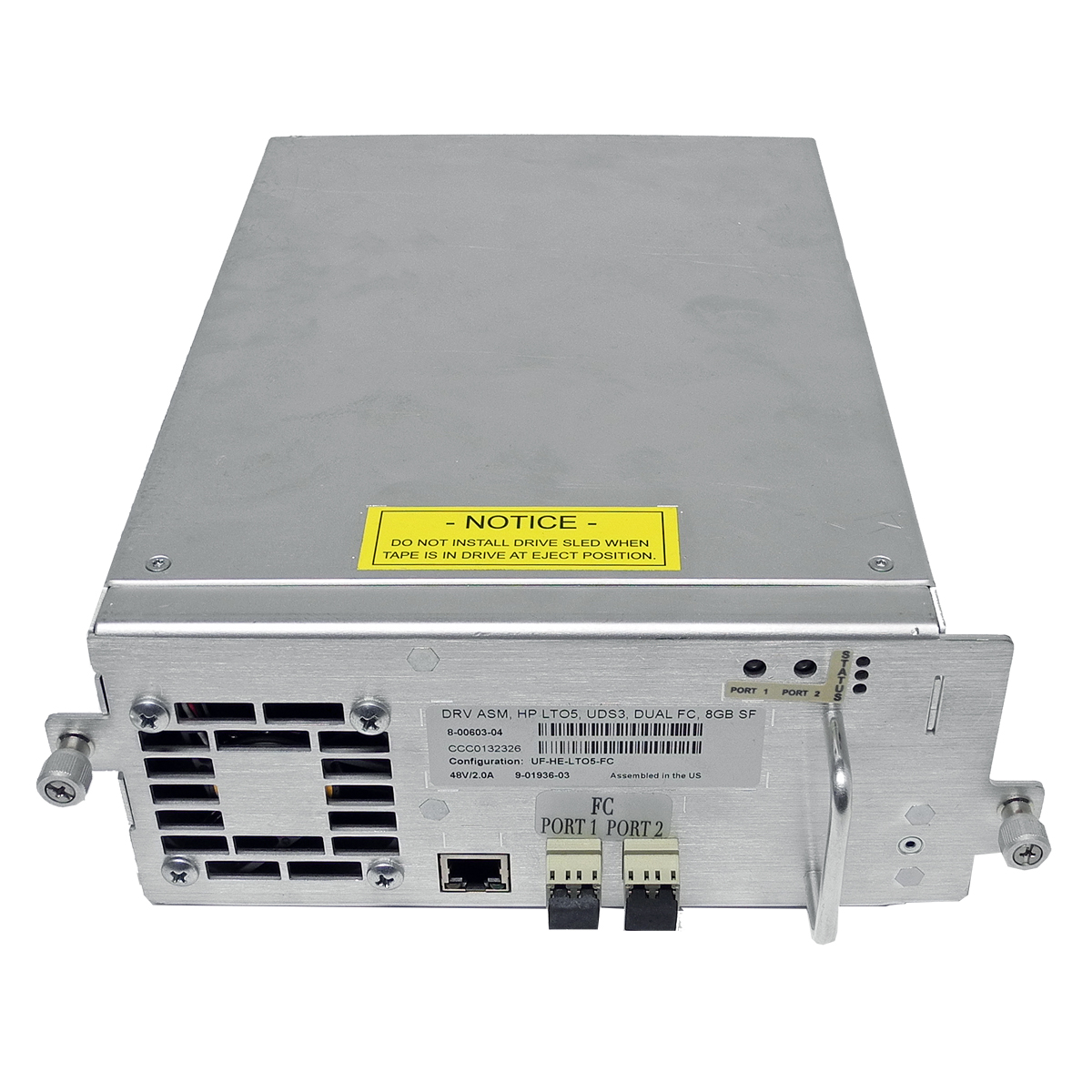 Quantum 8-00603-01/04/07/08 DRV ASM HP LTO-5 UDS3 Dual FC 8G Tape Drive i500 i2000 i6000