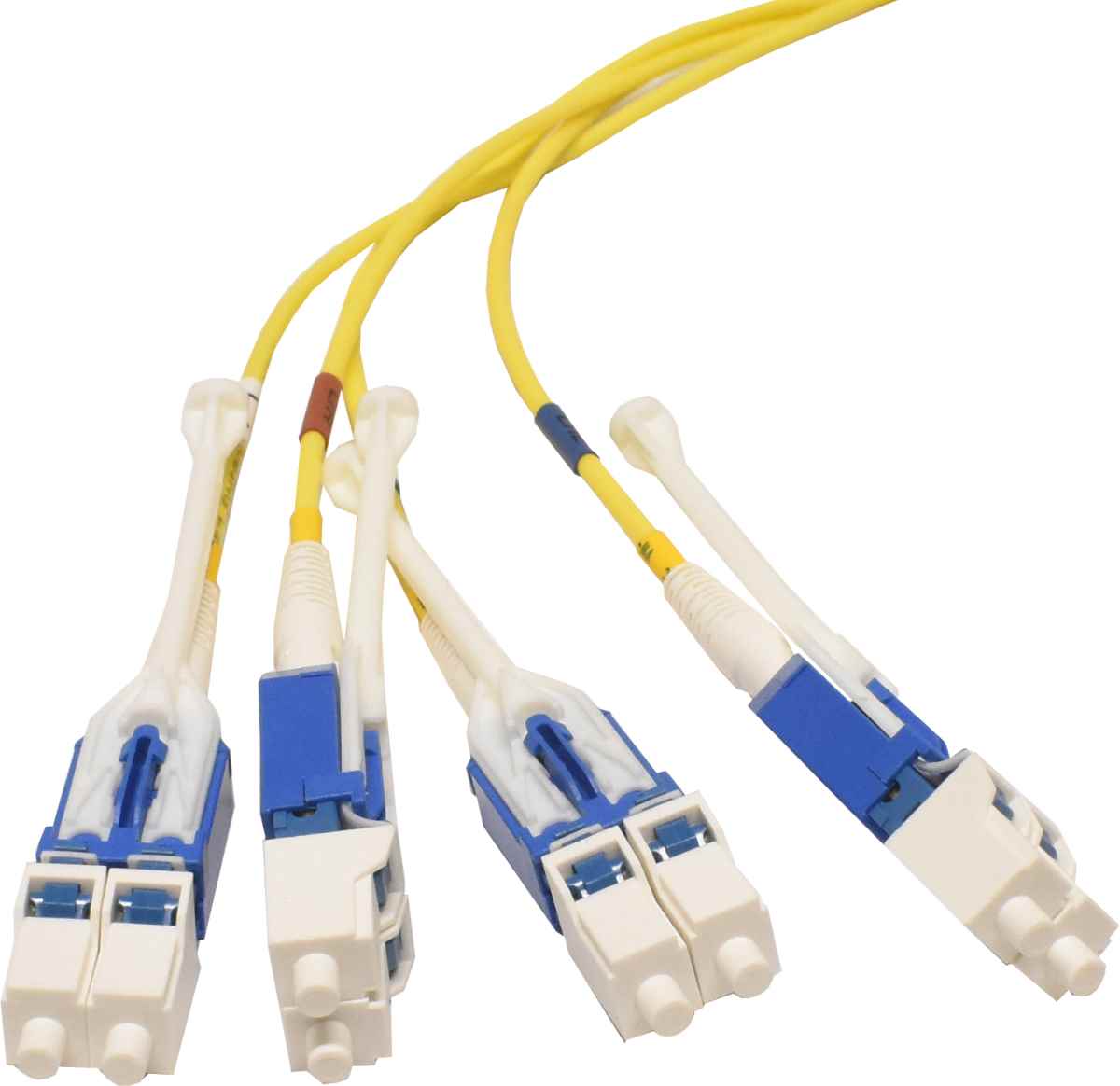 Delta QSFP-100GB4FDRA 2.7m 100G PSM4 QSFP+ auf 4 duplex LC Cable Delta QSFP-100GB4FDRB 1.8m 100G PSM4 QSFP+ auf 4x 25G duplex LC Cable