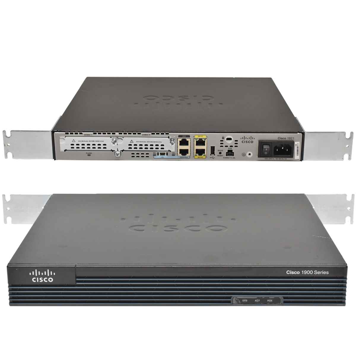 Cisco 1921 Cisco1921/K9 Integrated Services Router 1900Series + Montagewinkel Cisco 1921 Cisco1921/K9 Integrated Services Router 1900Series + Montagewinkel