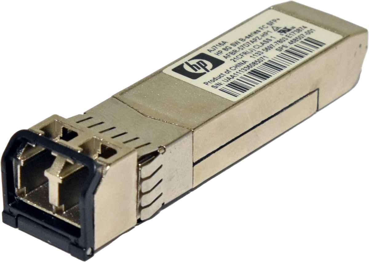 HP AJ716A FC SFP+ 8Gb/s SW 850 nm Transceivers Module 468507-001 HP AJ716A FC SFP+ 8Gb/s SW 850 nm Transceivers Module 468507-001