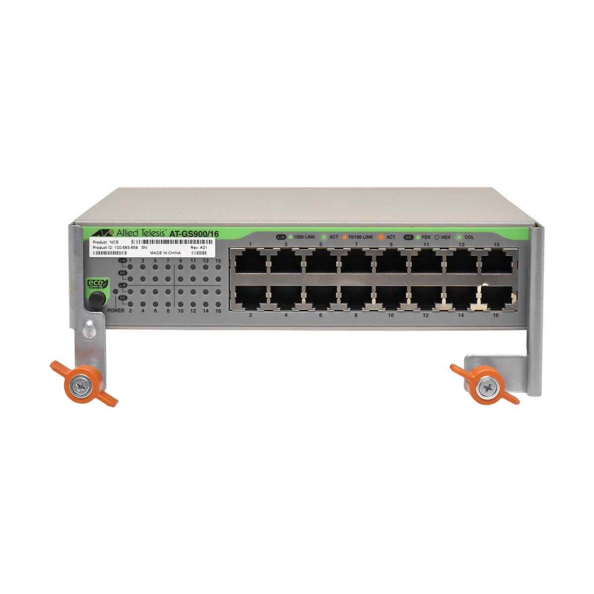 Allied Telesis AT-GS900/16 16-Port Gigabit Ethernet Switch + Mounting Brackets Allied Telesis AT-GS900/16 16-Port Gigabit Ethernet Switch + Mounting Brackets