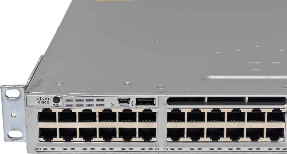 Cisco WS-C3850-48T-L 48-Port stackable Gigabit Ethernet Switch 2x PSU