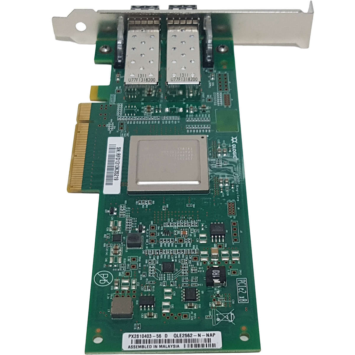 QLogic QLE2562-T-NAP FC Dual-Port 8 Gb PCI-E x8 Network Adapter NA 111-00779+B0