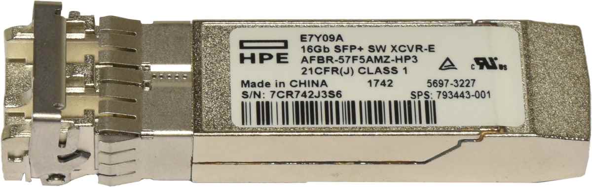 HP GBIC AFBR-57F5AMZ-HP3 16Gbps SFP+ SW 850nm 100m E7Y09A HP GBIC AFBR-57F5AMZ-HP3 16Gbps SFP+ SW 850nm 100m E7Y09A