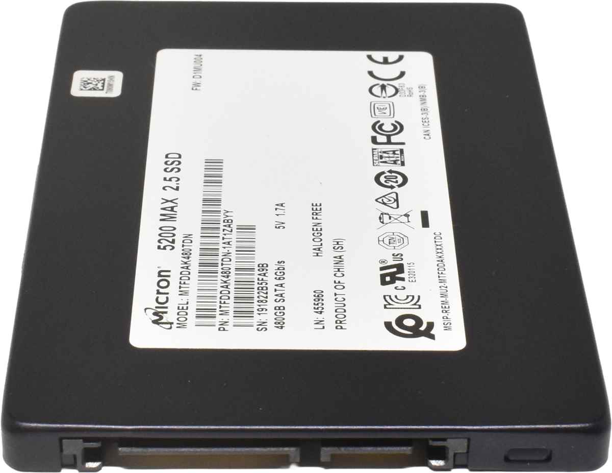 Micron 5200 MAX 480GB 2.5" 6G SATA SSD MTFDDAK480TDN