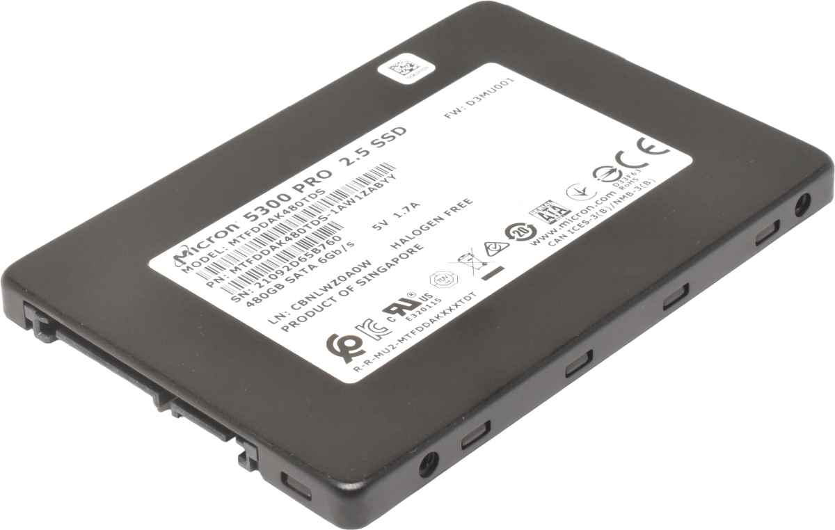 Micron 5300 PRO 2.5 480GB SATA 6G 2.5" SSD MTFDDAK480TDS