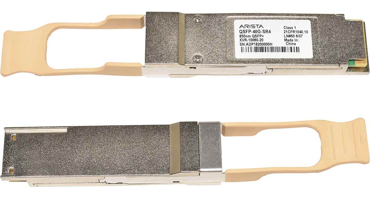 Arista QSFP-40G-SR4 40GB QSFP+ 850nm XVR-10060-20 Transceiver Arista QSFP-40G-SR4 40GB QSFP+ 850nm XVR-10060-20 Transceiver