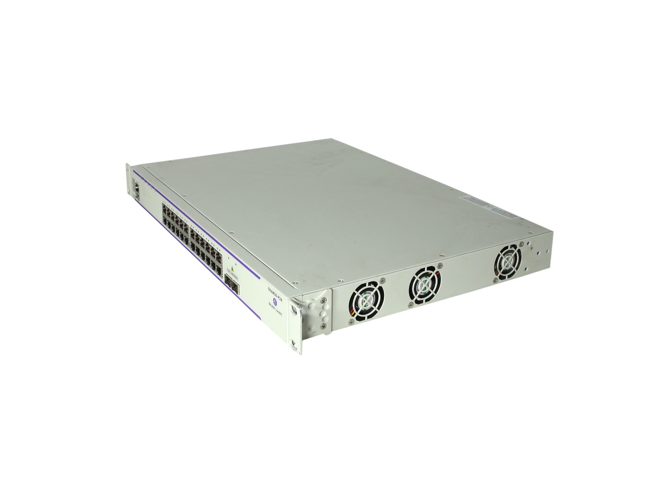 Alcatel-Lucent OS6450-P24 24-Port PoE RJ-45 GE Switch 2xSFP+ 10G Modul OS6450-XNI-U2 +Rack Ears