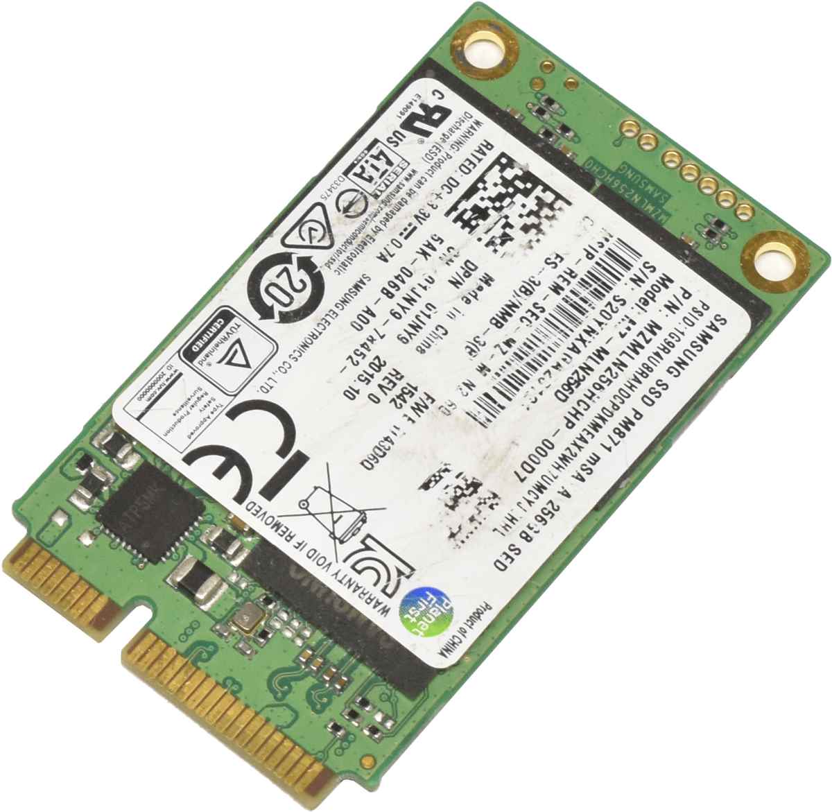 Samsung MZ-MLN256D SSD PM871 mSATA 256GB for Dell Laptops / Notebooks 01JNY9 Samsung MZ-MLN256D SSD PM871 mSATA 256GB for Dell Laptops / Notebooks 01JNY9