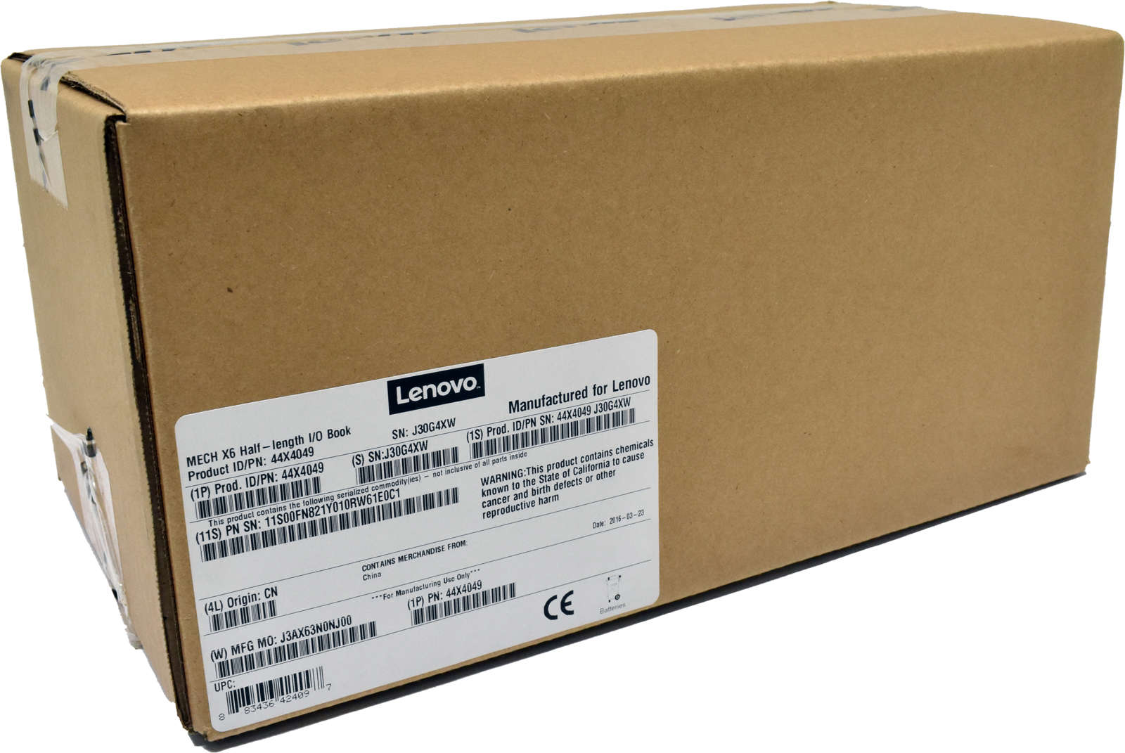 Lenovo-X3950-X6-X3850-X6-Half-length-I-O-Book-44X4-001.jpg Lenovo X3950 X6 X3850 X6 Half-length I/O Book 44X4049 New Neu