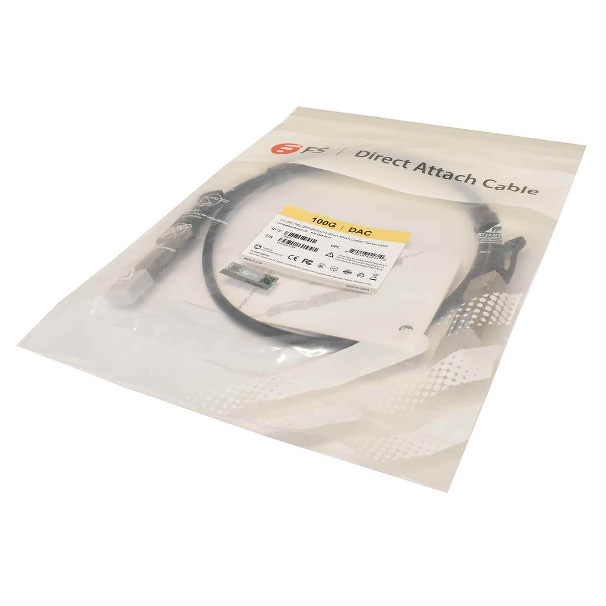 FS Q28-PC01 1m 100GbE QSFP28 Passive DAC Twinax Kabel NEU