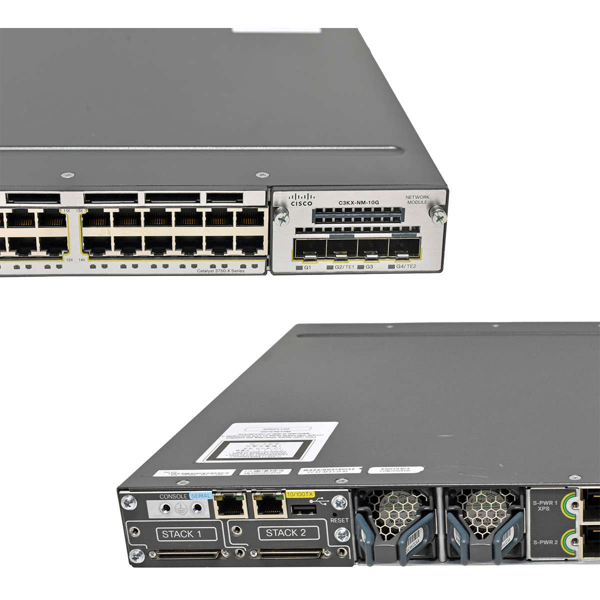 Cisco-Catalyst-WS-C3750X-24T-L-24-Port-Gigabit-Eth-002.jpg Cisco Catalyst WS-C3750X-24T-L 24-Port Gigabit Ethernet Switch + Network Module C3KX-NM-10G