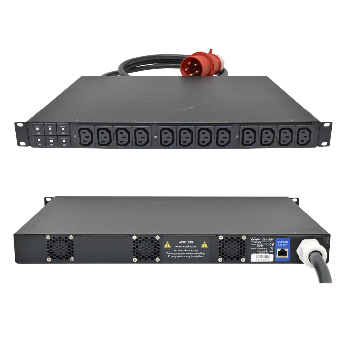 MEGWARE ClustSafe CSX-M Rack PDU Stromverteilungseinheit 1U 12 x C13 MEGWARE ClustSafe CSX-M Rack PDU Stromverteilungseinheit 1U 12 x C13