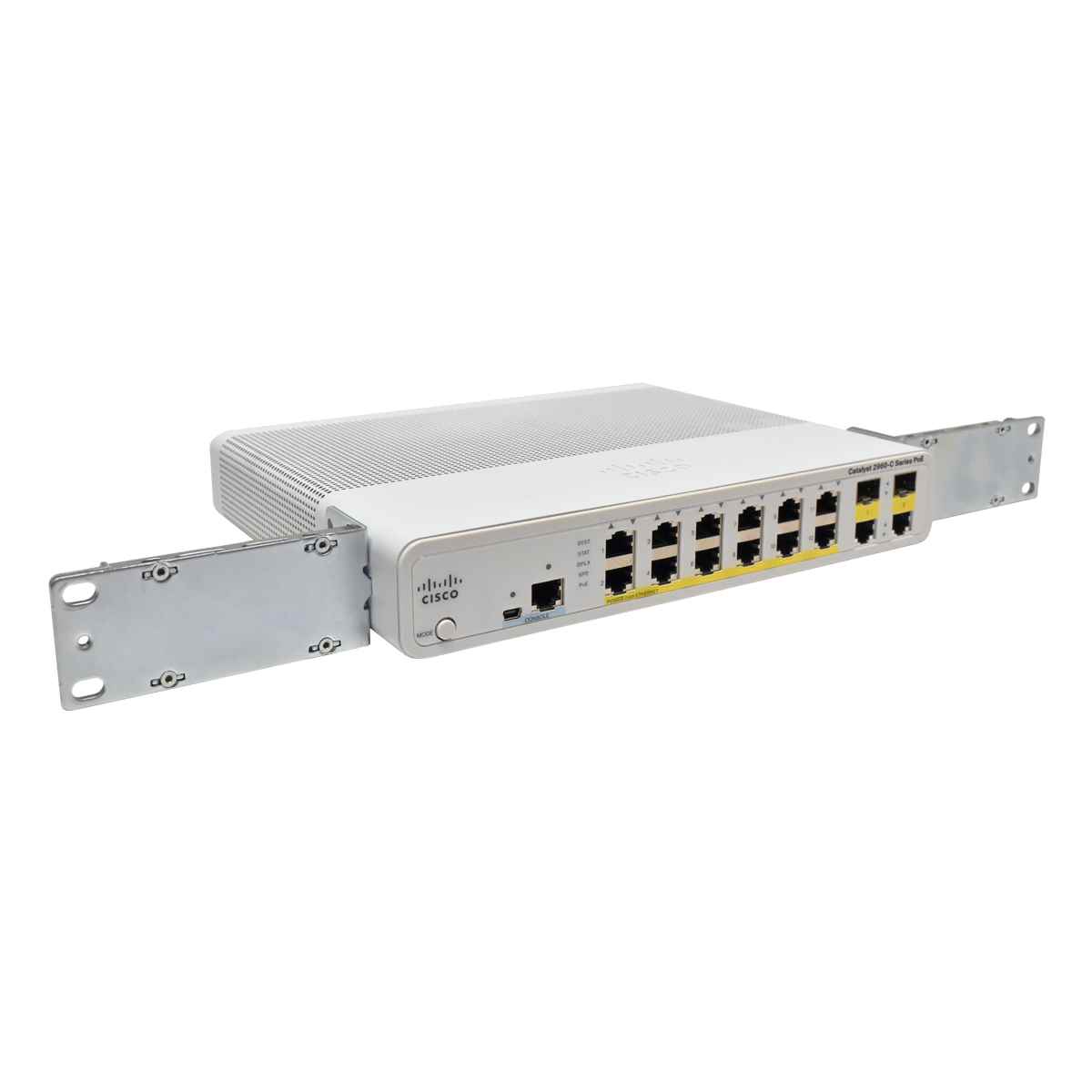 Cisco Catalyst WS-C2960C-12PC-L 12-Port Fast Ethernet PoE Switch 2 x SFP mit Winkel Cisco Catalyst WS-C2960C-12PC-L 12-Port Fast Ethernet PoE Switch 2 x SFP mit Winkel