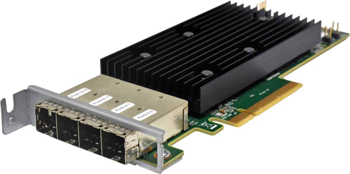 LSI Avago SAS9305-16e 03-25704-02005 4-Port 12G PCIe x8 SAS Controller LP