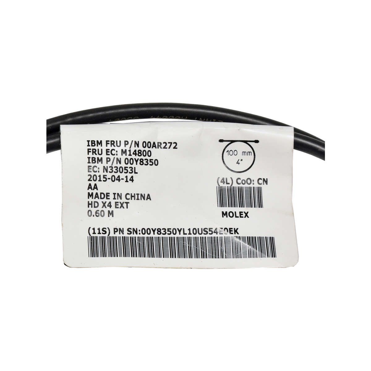 Datenkabel-0-6m-IBM-12G-Mini-SAS-HD-Kabel-00AR272-003.jpg Datenkabel 0,6m IBM 12G Mini SAS HD Kabel 00AR272 00Y8350 SFF-8644 - SFF-8644