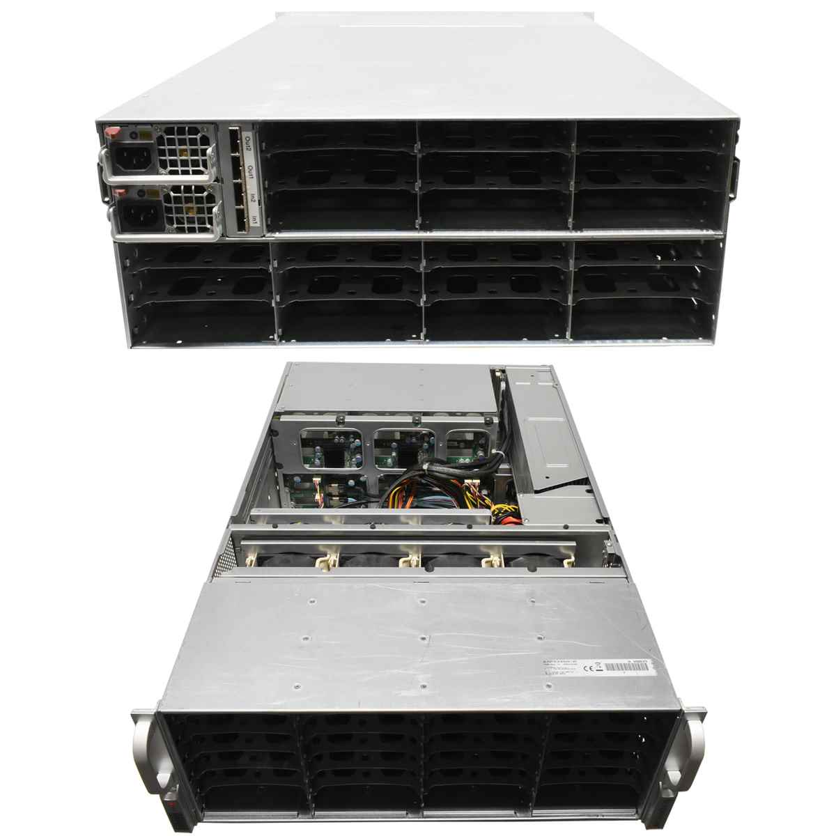 Supermicro CSE-847 4U Rack Storage JBOD 48x LFF BPN-SAS2-847EL1 BPN-SAS2 -846EL1 CSE-PTJBOD-CB2 2x PSU 14000W Supermicro CSE-847 4U Rack Storage JBOD 48x LFF BPN-SAS2-847EL1 BPN-SAS2 -846EL1 CSE-PTJBOD-CB2 2x PSU 14000W