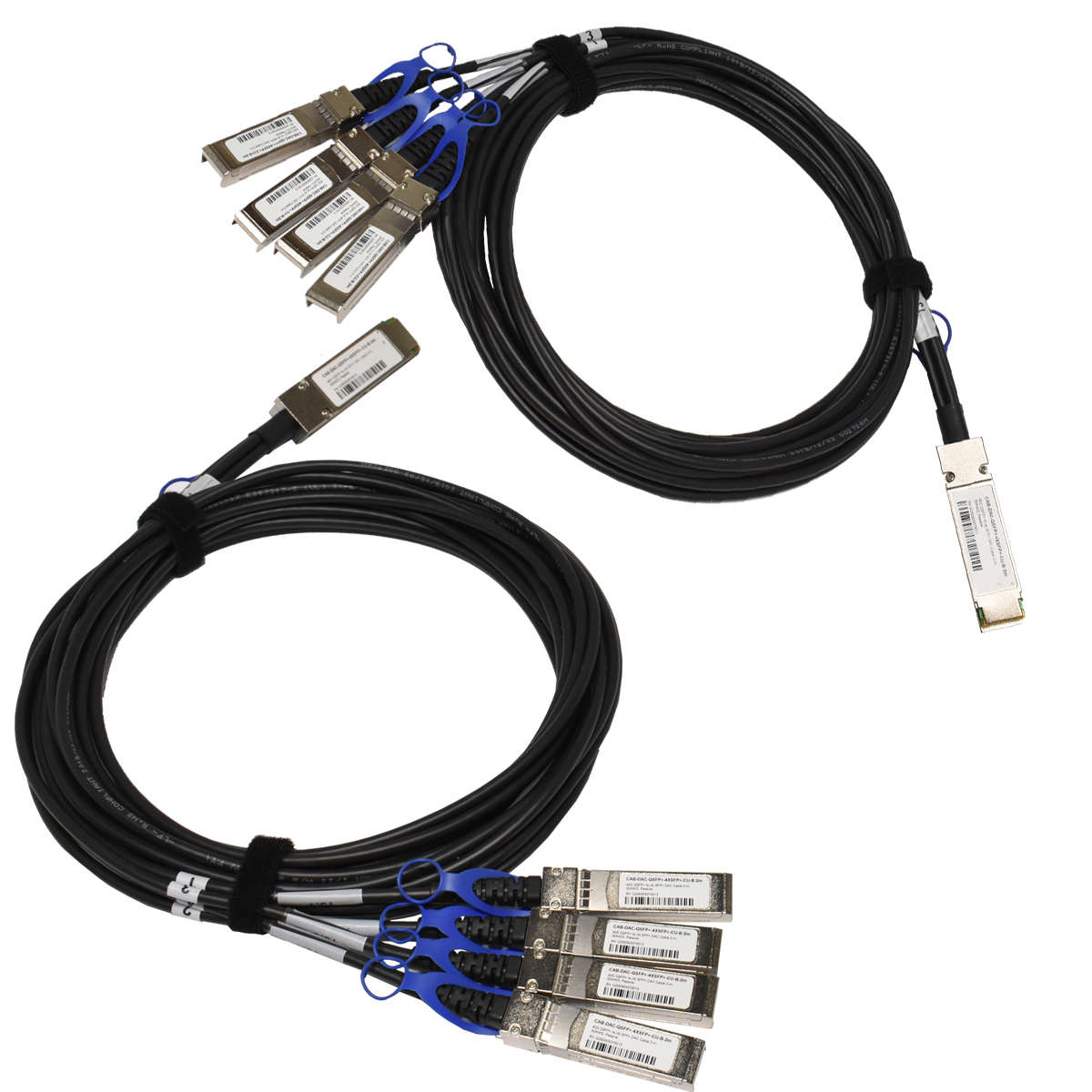 Datenkabel-3m-40G-QSFP---4x-10G-SFP-DAC-Cable-30AW-005.jpg Datenkabel 3m 40G QSFP+ - 4x 10G SFP+ DAC Cable 30AWG passive Breakout PULLTAB