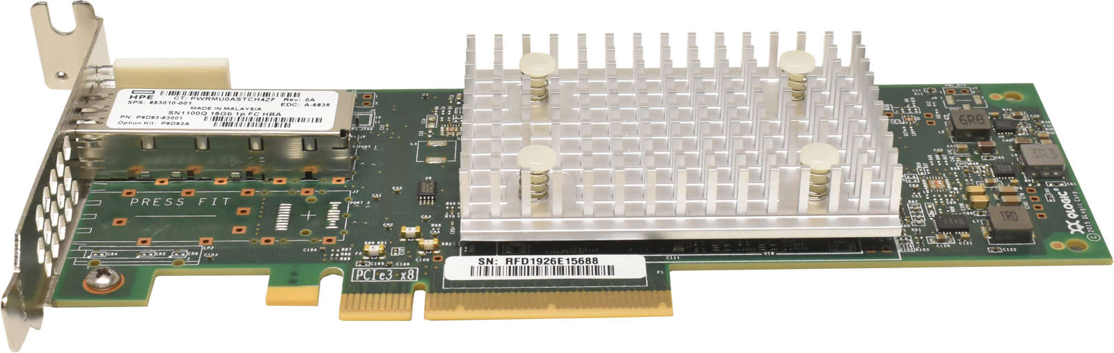 HP Enterprise StoreFabric 853010-001 SN1100Q 16Gb 1-Port PCIe3 Fibre Channel HBA LP
