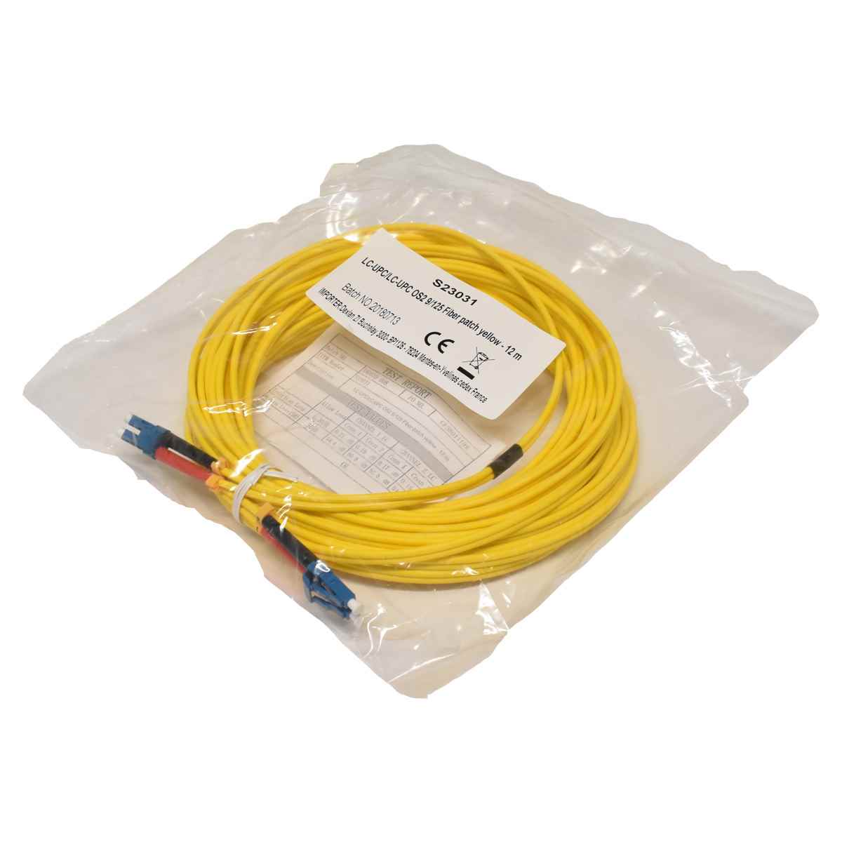 Corning LC-UPC/LC-UPC OS2 9/128 Fiber patch yellow gelb - 12m NEU NEW 80x Corning LC-UPC/LC-UPC OS2 9/128 Fiber patch yellow gelb - 12m NEU NEW