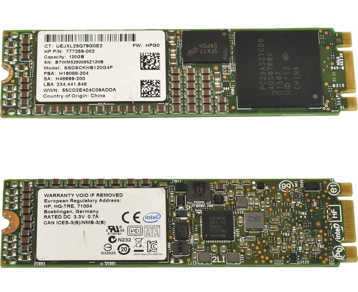 HP Intel SSDSCKHB120G4P SSD 120GB M.2 2280 SATA 777259-002