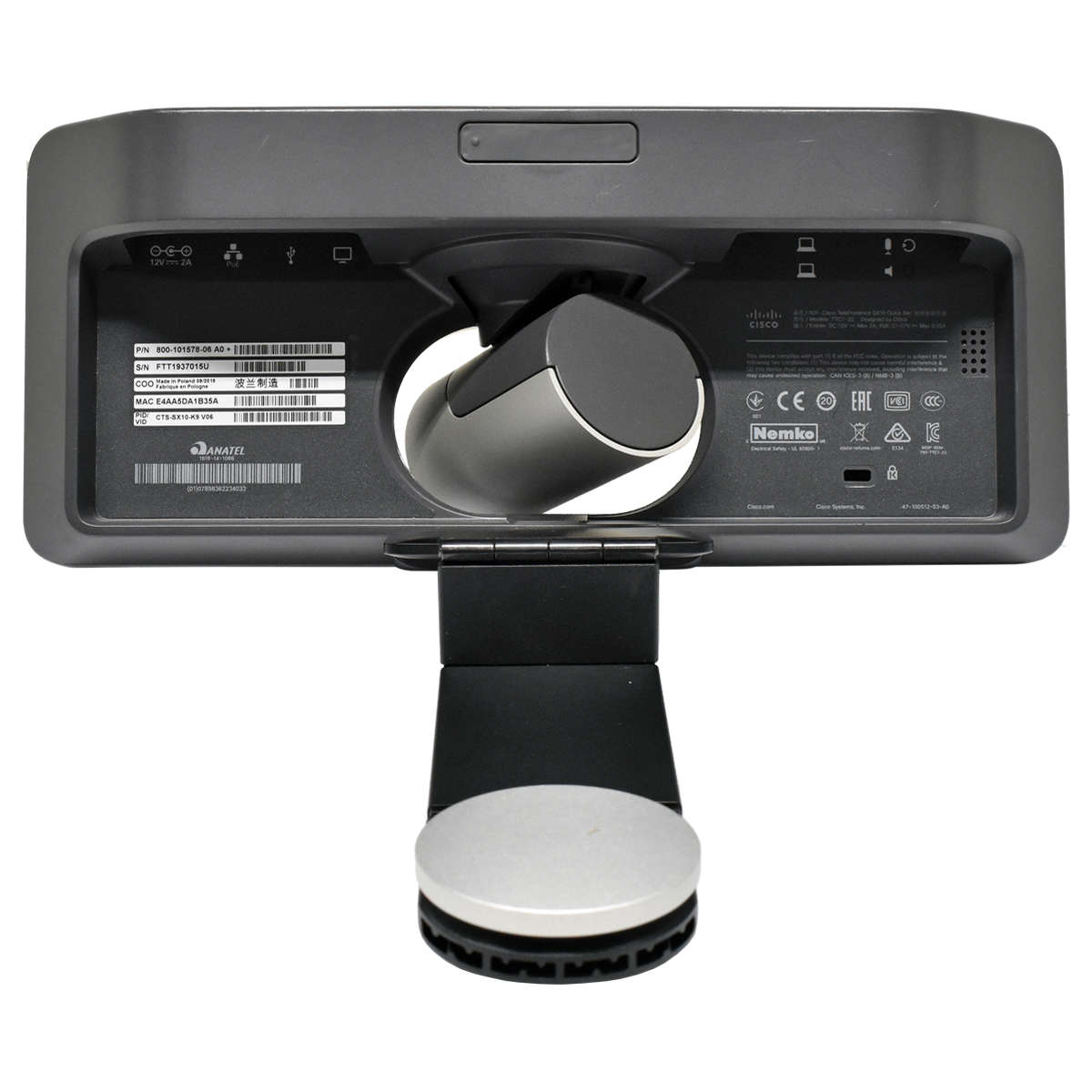 Cisco-TelePresence-SX10-Quick-Set-HD-Conference-Ca-005.jpg Cisco TelePresence SX10 Quick Set HD Conference Camera CTS-SX10-K9 800-101578-06