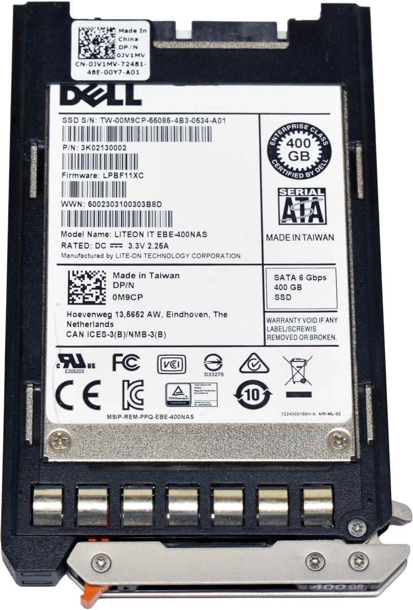 Dell LiteOn 400GB 0M9CP LITEON IT EBE-400NAS 1.8" 6G SATA SSD PowerEdge M830 M630 M430 Blade