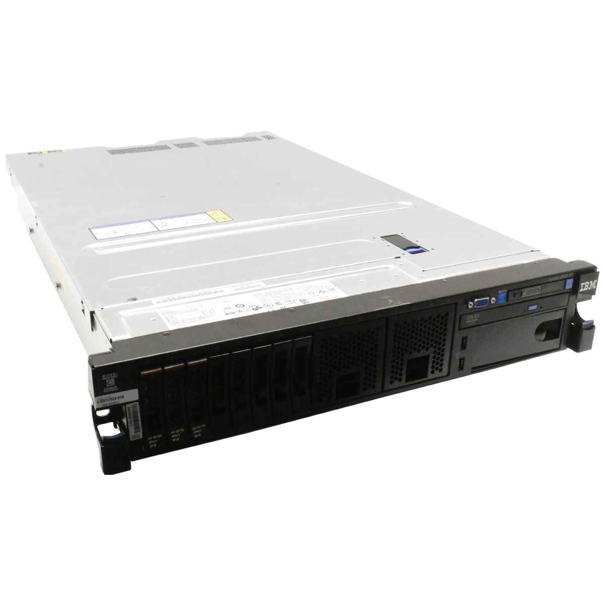 IBM x3650 M4 Server ohne CPU ohne RAM 2x Kühler 8x SFF 2,5 IBM x3650 M4 Server 1x E5-2640 CPU 6-Core 72 GB RAM 8x SFF 2,5" M5110