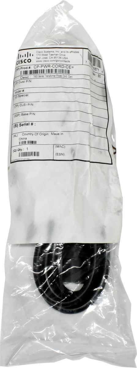 Cisco CP-PWR-CORD-CE 72-0460 2,4m Schuko - C13 Power Cord black NEW Cisco CP-PWR-CORD-CE 72-0460 2,4m Schuko - C13 Power Cord black NEW