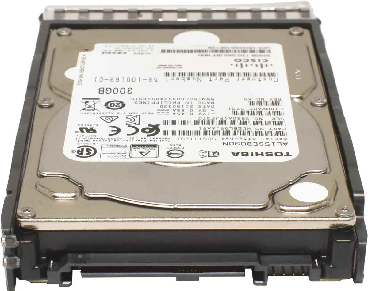 Cisco Toshiba 300GB 2.5" 10K 12G SAS SFF HDD Festplatte AL15SEB030N UCS-HD300G10K12N USC C240 M5 Cisco Toshiba 300GB 2.5" 10K 12G SAS SFF HDD Festplatte AL15SEB030N UCS-HD300G10K12N USC C240 M5