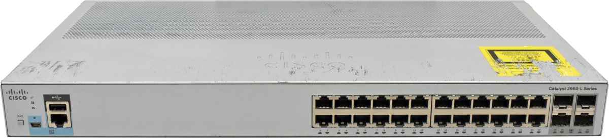 Cisco WS-C2960L-24TS-LL 24-Port RJ-45 GE Switch 4x 1G SFP Cisco WS-C2960L-24TS-LL 24-Port RJ-45 GE Switch 4x 1G SFP
