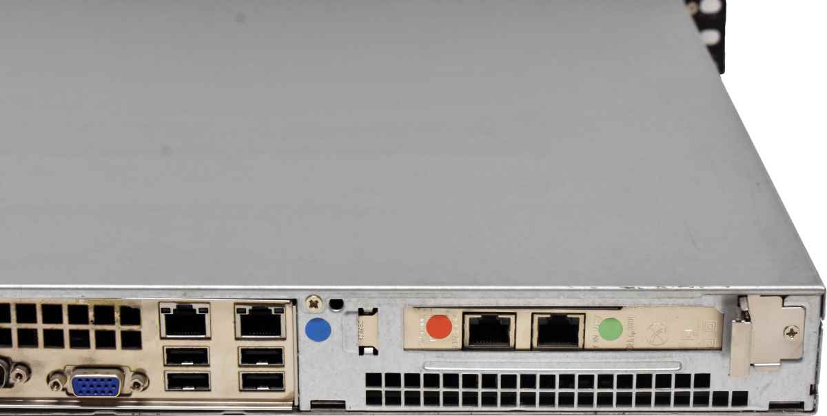 BHS Collax CX10708 Firewall Security Appliance +Rack Ears Front Panel broken no OS