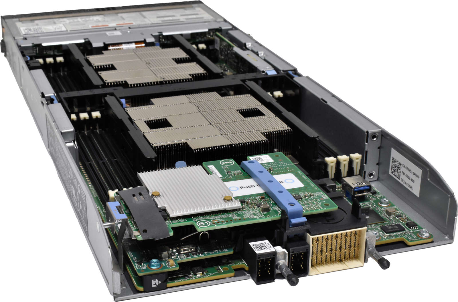 DELL-PowerEdge-FC640-Blade-ohne-CPU-0-RAM-QLogic-5-005.jpg DELL PowerEdge FC640 Blade ohne CPU 0 RAM QLogic 57840S10GB Quad-Port DC SD Card Reader FC PCI Mezzanine Card 2x Kühler