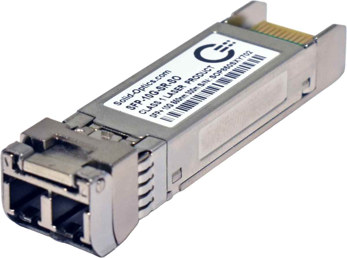 Solid-Optics SFP-10G-SR-SO 10G SFP+ 850nm 300m LC Duplex Transceiver Module Solid-Optics SFP-10G-SR-SO 10G SFP+ 850nm 300m LC Duplex Transceiver Module