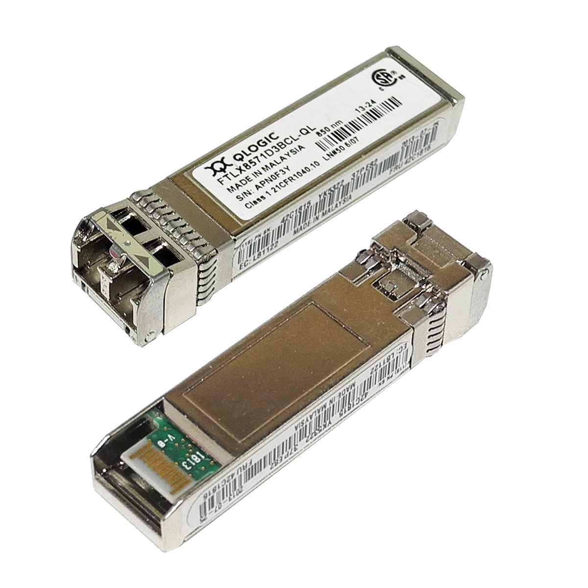 Finisar QLogic FTLX8571D3BCL-QL 10GBASE FC SFP+ SR 850 nm Transceiver 42C1815 Finisar QLogic FTLX8571D3BCL-QL 10GBASE FC SFP+ SR 850 nm Transceiver 42C1815