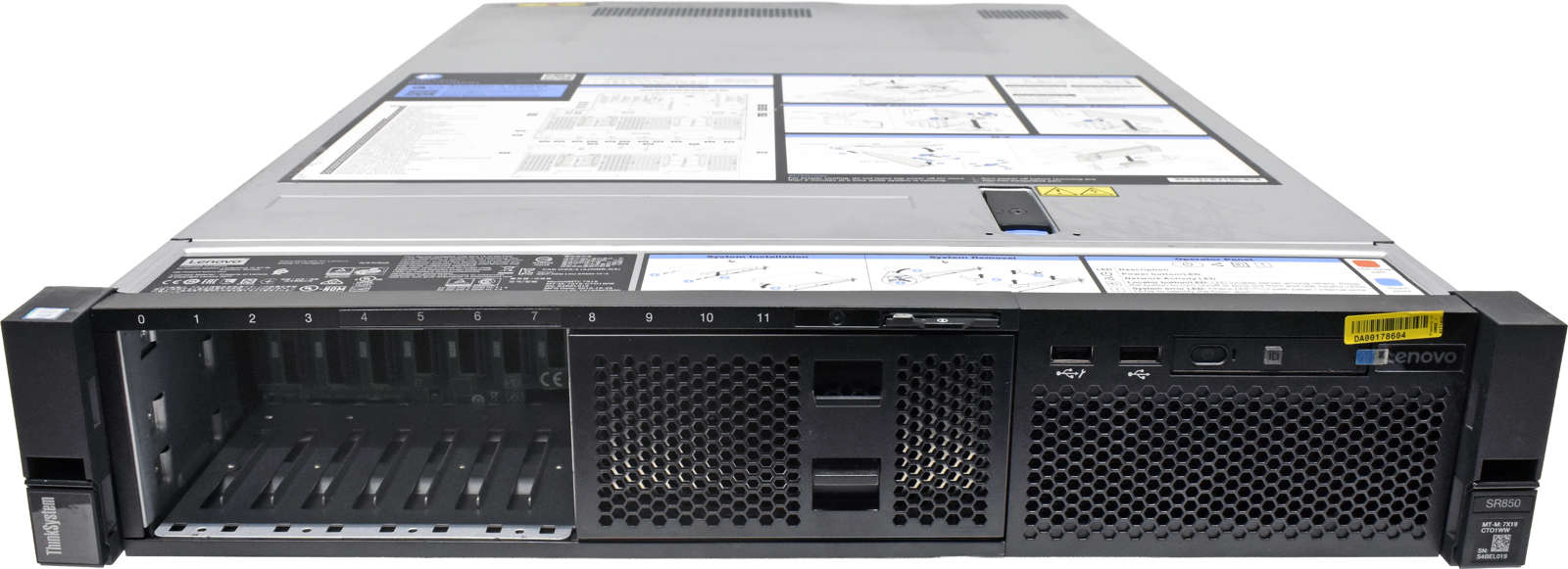Lenovo ThinkServer SR850 no CPU 4x Kühler 0GB PC4 RAM 8x SFF 2,5" 530-8i