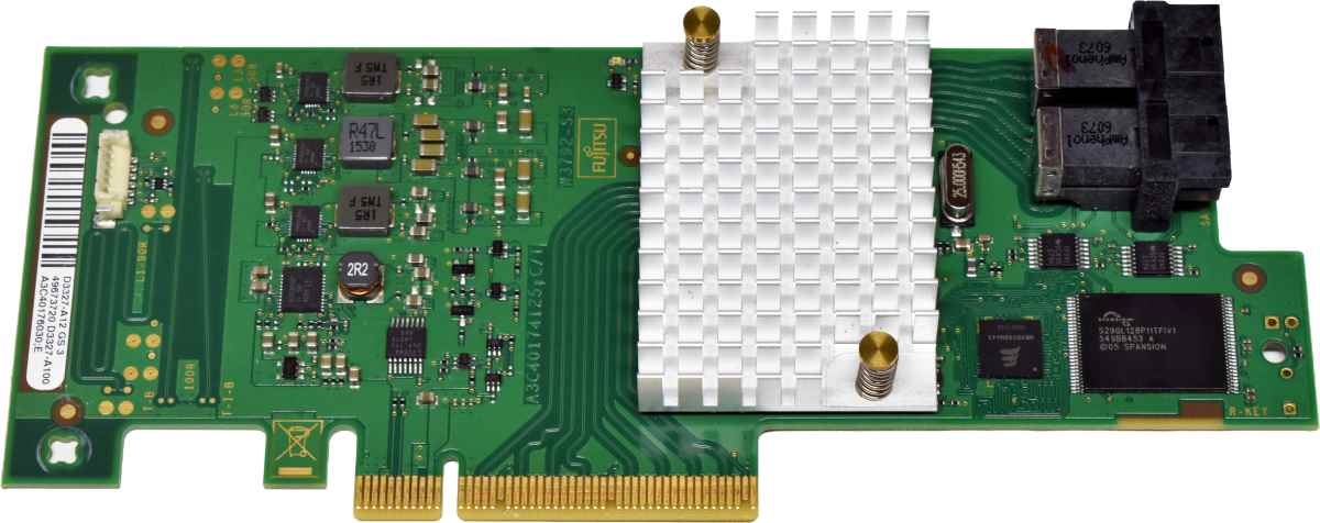 Fujitsu RAID Controller D3327-A12 GS3 A3C40176030 PCIe x8 8-Port 2x 12G MiniSAS HD no Bracket Fujitsu RAID Controller D3327-A12 GS3 A3C40176030 PCIe x8 8-Port 2x 12G MiniSAS HD no Bracket