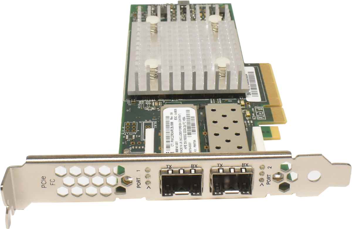 HP SN1600Q QLogic QLE2742 Dual-Port 32G SFP+ PCIe 3.0 x8 FC HBA FP 868141-001 P9M76-63001 HP SN1600Q QLogic QLE2742 Dual-Port 32G SFP+ PCIe 3.0 x8 FC HBA FP 868141-001 P9M76-63001