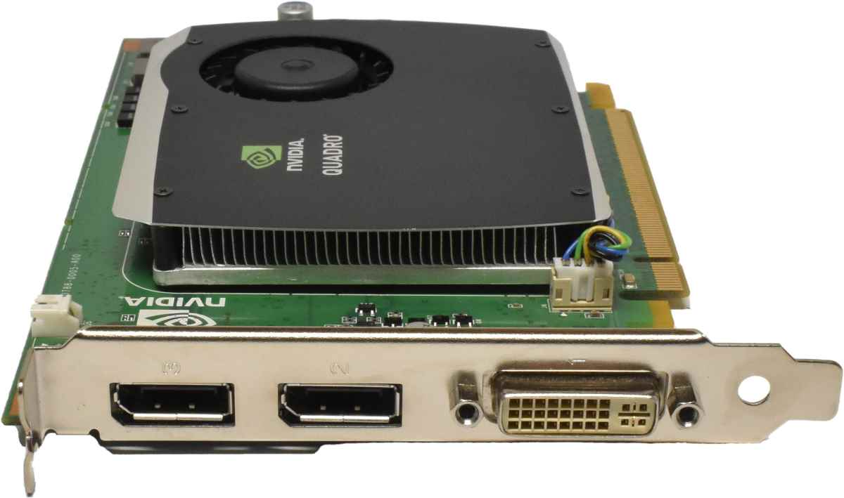HP 519295-001 508283-001 Nvidia Quadro FX 580 Grafikkarte 512MB GDDR3 G96C PCI-E 2.0x16 DVI 2x DP FP