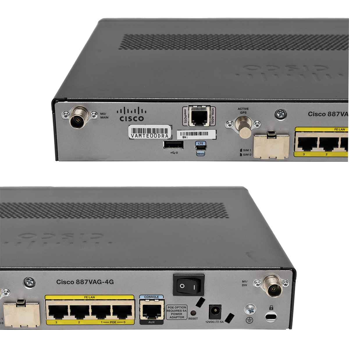 Cisco C887VAG-4G-GA-K9 4-Port Fast Ethernet Integrated Services Router no PSU Cisco C887VAG-4G-GA-K9 4-Port Fast Ethernet Integrated Services Router no PSU