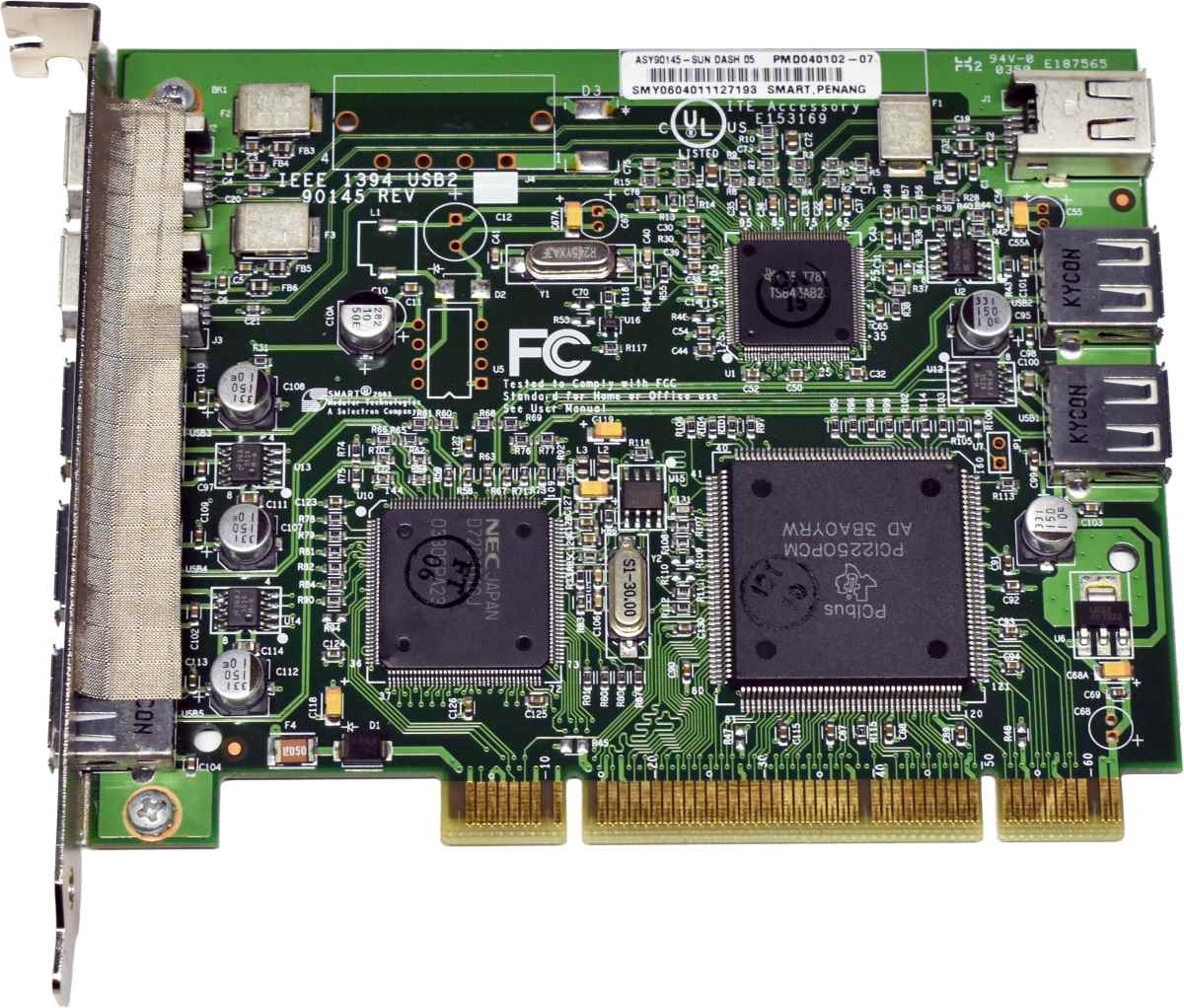 Sun ASY90145 Combo Card USB Firewire Sundash 375-3140-05 FP
