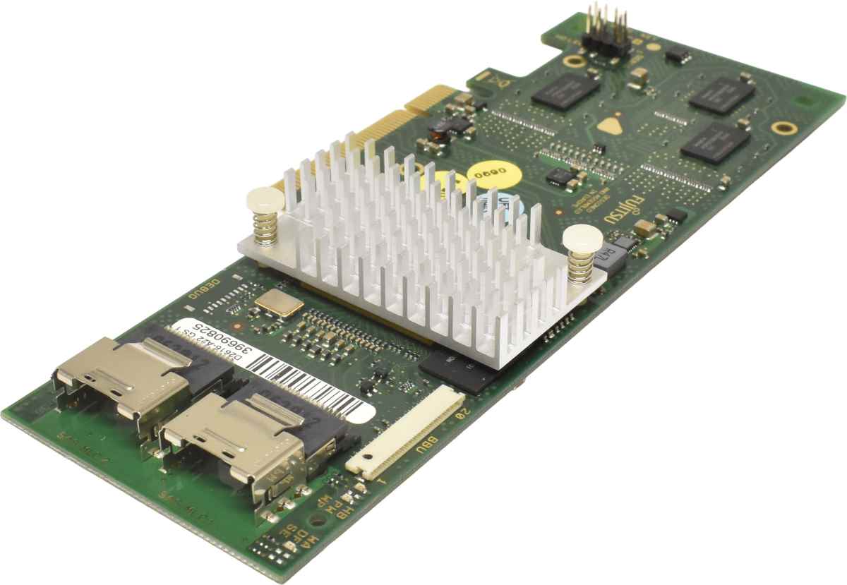 Fujitsu D2616-A22 GS1 6Gb PCle x8 SAS Raid Controller +iBBU +1x Kabel ohne Bracket