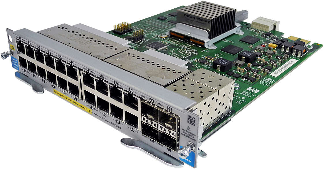 HP-ProCurve-20-4-Port-Gig-T-SFP-Module-J8705A-für-001.jpg HP ProCurve 20 + 4 Port Gig-T/SFP Module J8705A für Modular Switches zl Series