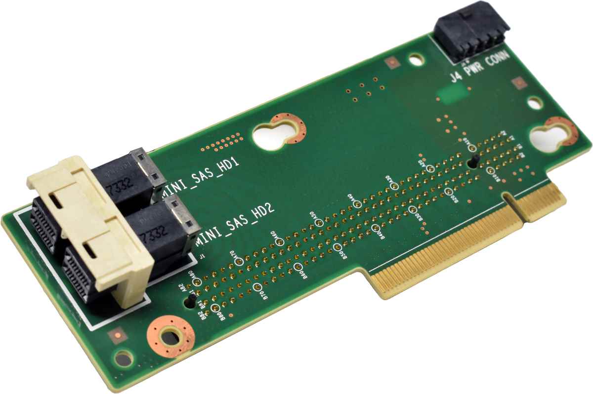 ZT Systems Riser Card T29011201 PCIe x16 - 2x MiniSAS HD SFF-8643 +Cable for Server Storage Z17C31601B