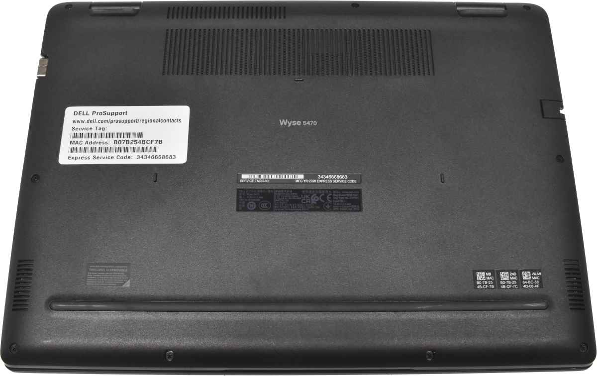 Dell Wyse 5470 Thin Client 14" Intel Celeron N4100 1.10GHz 8GB PC4 16GB eMMC QWERTZ +PSU