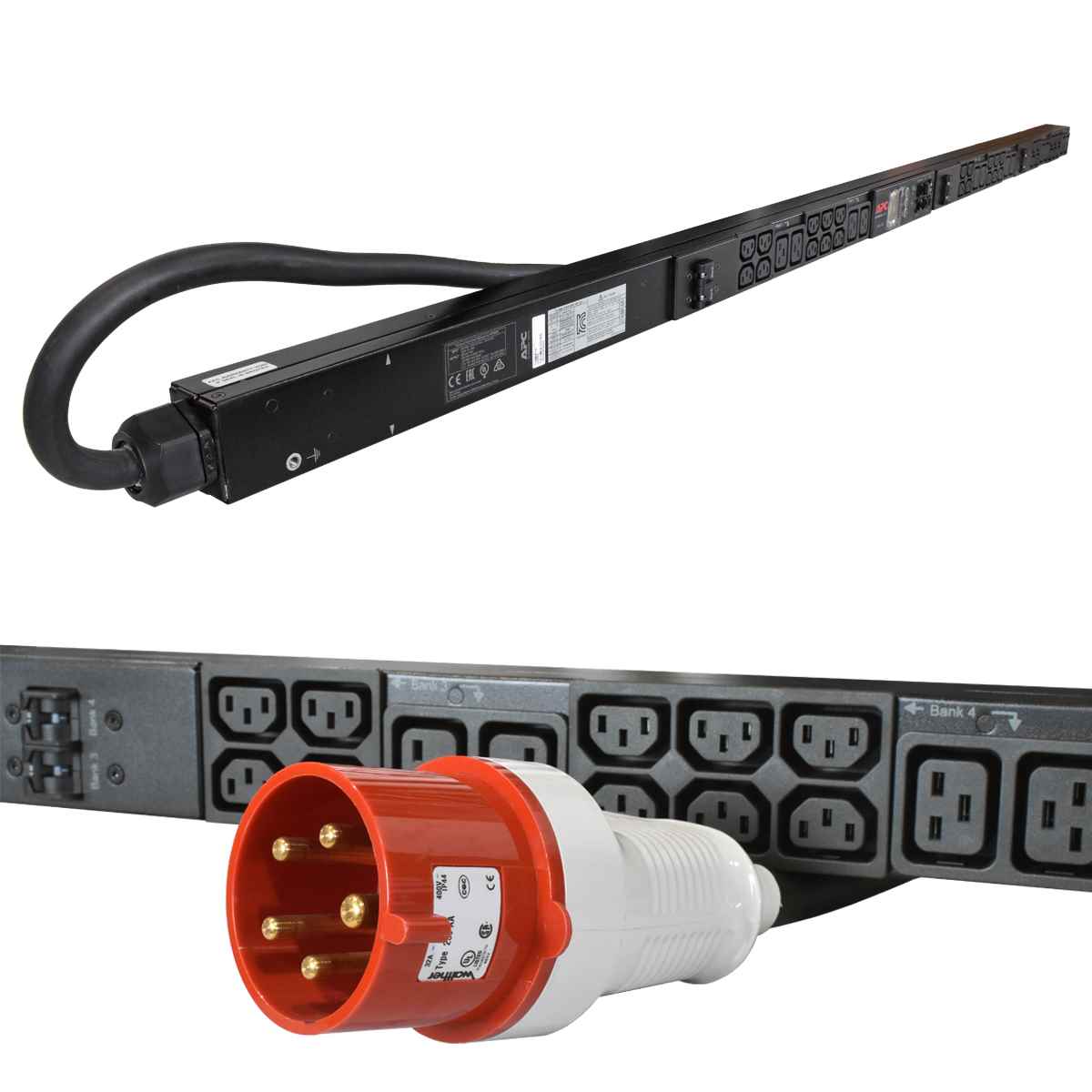 APC AP8886 Rack PDU 2G Metered 3-Phasen Null HE 22,0 kW 32A 17,3 kW 24 A 230V 30x C13 12x C19 NEW NEU APC AP8886 Rack PDU 2G Metered 3-Phasen Null HE 22,0 kW 32A 17,3 kW 24 A 230V 30x C13 12x C19 NEW NEU