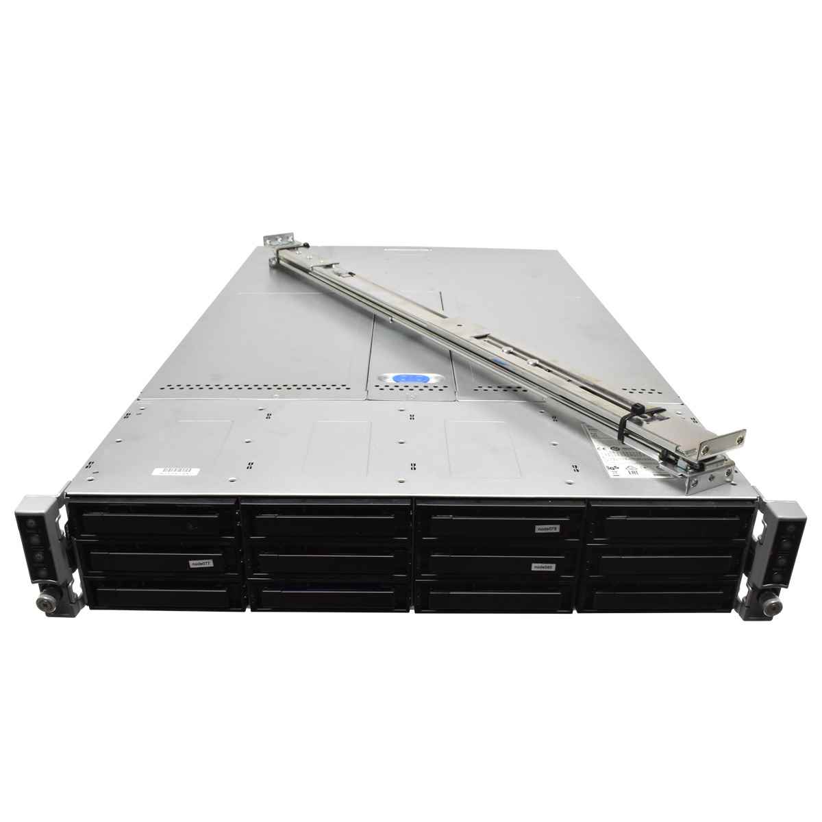 Intel 4 Node Server H2000 4x Node S2600BP 8x Gold 6138 2,8 Ghz 512GB RAM PC4 12x LFF 3,5 incl . Rails