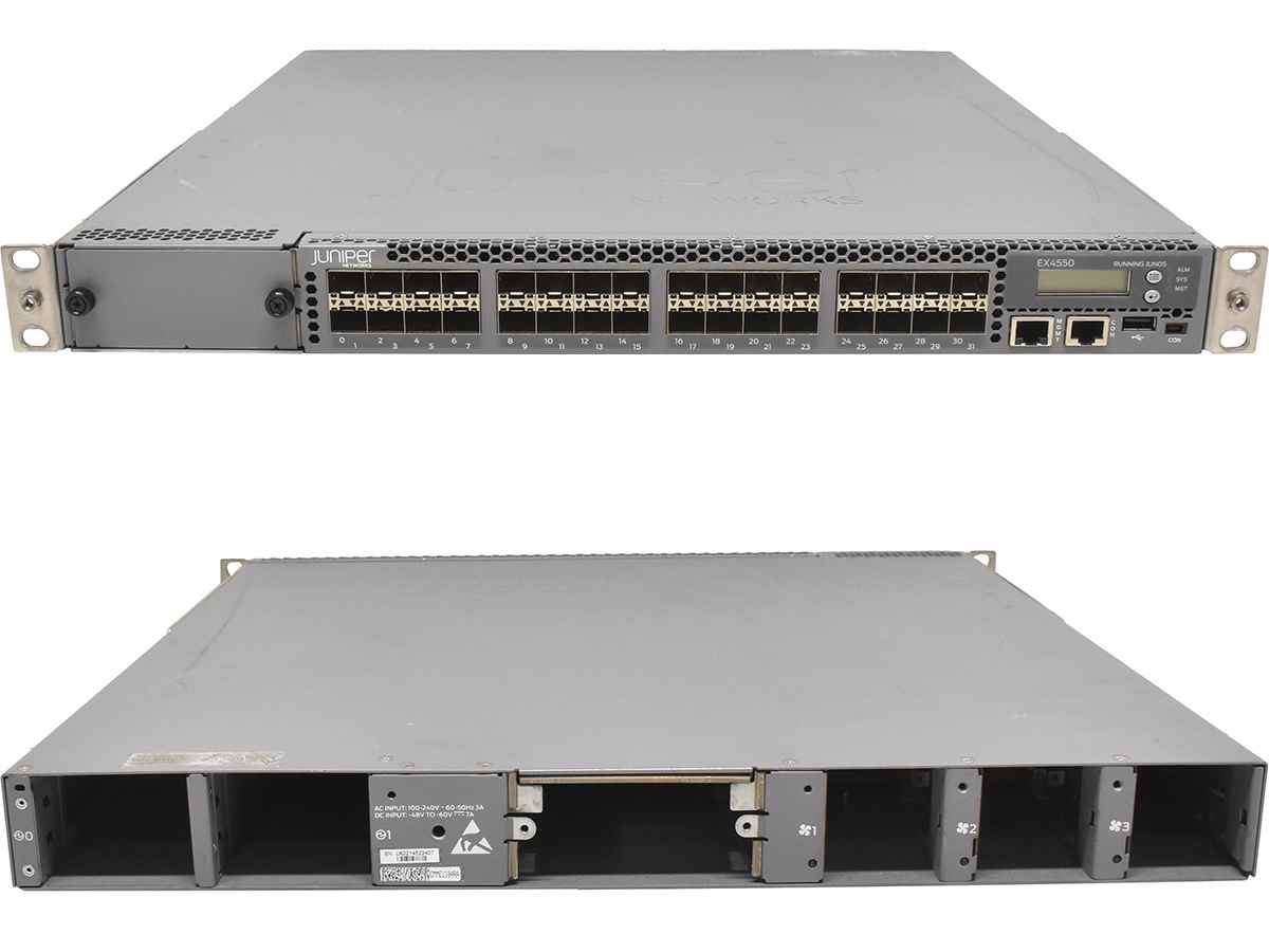 Juniper EX4550-32F-AFO 32-Ports SFP+ 1/10G No OS No PSU No FAN +Rack Ears 750-039067