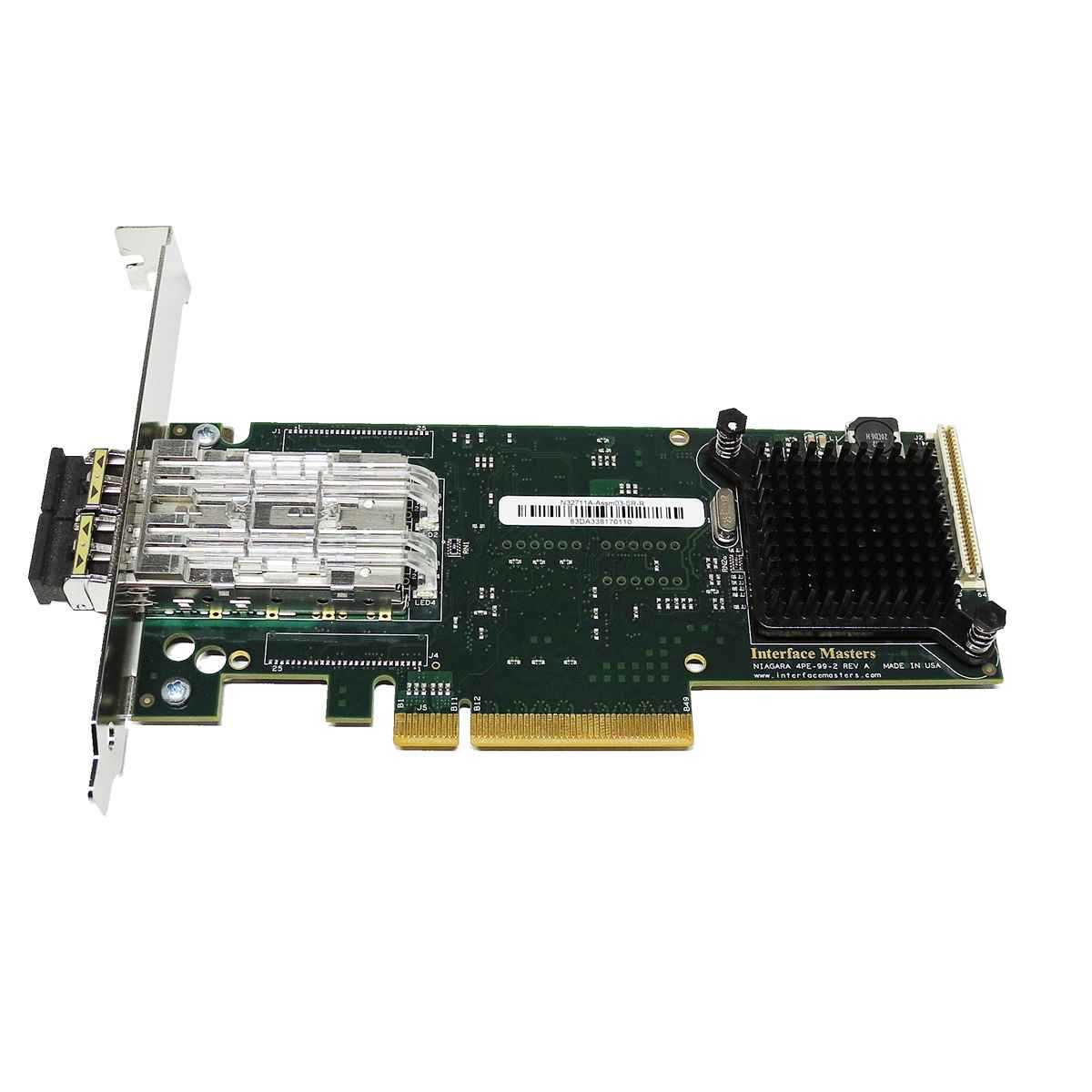 Interface Masters Niagara 32711A Dual-Port 10Gb FC PCIe x8 Server Adapter 4PE-99-2 FP Interface Masters Niagara 32711A Dual-Port 10Gb FC PCIe x8 Server Adapter 4PE-99-2 FP